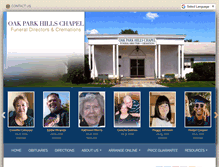 Tablet Screenshot of oakparkhillschapel.com